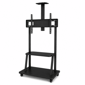 1700 Mobile TV Trolley Stand with Shelf 40-75" | Heavy-Duty Rolling TV Cart for LED LCD TVs