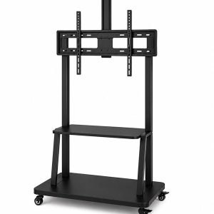 1800 Heavy Duty Mobile TV Trolley Stand for 60" to 100" Screens with Storage Shelf