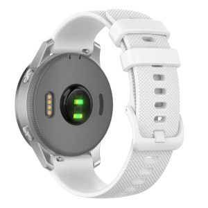 xDfind Small Plaid Solid Color Silicone Watch Band, 18mm For Garmin Venu 2S / Move 3S / Active S, 20mm For Garmin Forerunner 570 42mm/245/645, 22mm For Forerunner 570 47mm/935/945/955