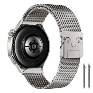 xDfind Milanese Parachute Buckle Stainless Steel Raised Fine Mesh Watch Band, 22mm