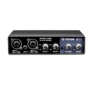 TEYUN Q-22 USB Computer Free Srive Microphone External Sound Card, Q-22