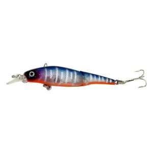 HENGJIA JM010-X 6# 8.8cm 7.4g 2-section Plastic Hard Baits Artificial Fishing Lures with Treble Hook, Random Color Delivery
