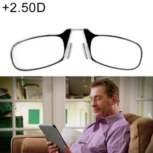 Ultra Thin High-definition Nose Resting Pocket Presbyopic Hypermetropic Reading Glasses, +2.50D, +2.50D