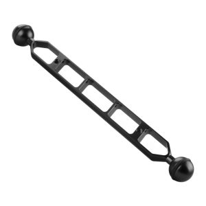 PULUZ 11.0 inch 27.9cm Aluminum Alloy Dual Balls Arm, Ball Diameter: 25mm, 11.0 inch (Black)