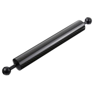 PULUZ 14.56 inch 37cm Length 40mm Diameter Dual Balls Carbon Fiber Floating Arm, Ball Diameter: 25mm, Buoyancy: 300g