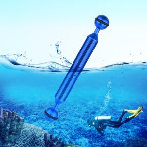 PULUZ 7 inch 18cm Length 20.8mm Diameter Dual Balls Carbon Fiber Floating Arm, Ball Diameter: 25mm, 7 inch Blue
