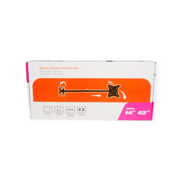14-42" Telescopic Flat Panel Tilt Ceiling TV Bracket - Image 6