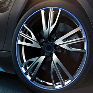 Universal Decorative Scratchproof Stickup 8M Flexible Car Wheel Hub TRIM Mouldings Decoration Strip, 15 inch, 8m