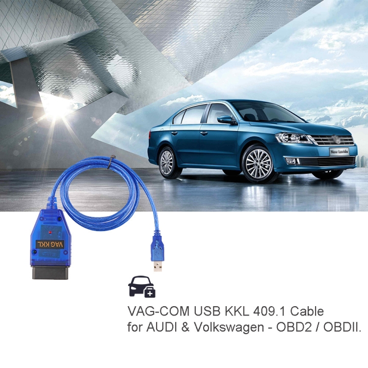 USB Cable KKL VAG-COM Car Auto Scanner Scan Tool for VW/Audi 409.1(Blue) - Image 6