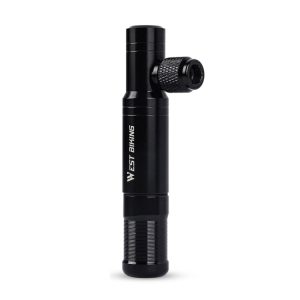 WEST BIKING YP0711083 Multifunctional Bicycle Tire Repair Tool Portable Inflator Emergency Riding Equipment, Black Without Gas Cylinder