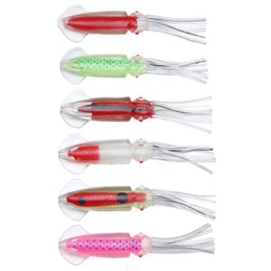 6 PCS / Bag HENGJIA SO1516 12cm / 15cm Colorful Octopus Fake Bait, SO1516