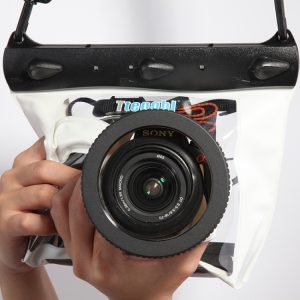 Tteoobl 20m Underwater Diving Camera Housing Case Pouch Camera Waterproof Dry Bag, M, L