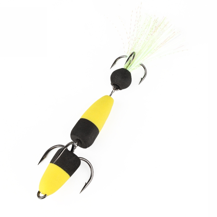 W.P.E PMG-M Foam Hook Soft Worm Bait Three Anchor Hook Fake Lures, M
