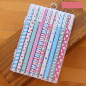 10 in 1 Colour Ink Refill Creative Fresh Floral Gel Pen 0.5mm Signature Pen School Stationery Office Supply, Random Style Delivery